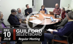 Guilford Selectboard Mtg 12/10/18