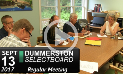 Dummerston Selectboard Mtg 9/13/17