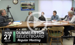 Dummerston Selectboard Mtg 3/27/19