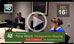 Rep. Welch in Brattleboro: VA Supportive Housing 12/16/14
