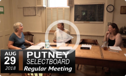 Putney Selectboard Mtg 8/29/18