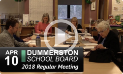 Dummerston School Board Meeting 4/10/18