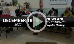 Newfane Selectboard: Newfane SB Mtg 12/19/22