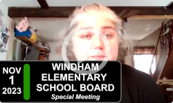 Windham Elementary School Board: Windham Elementary School Bd Special Mtg 11/1/23