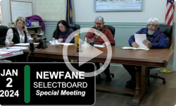 Newfane Selectboard: Newfane SB Special Mtg 1/2/24