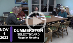 Dummerston Selectboard: Dummerston SB Mtg 11/1/23