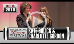 Brattleboro Literary Festival 2016: Kate Bolick, Charlotte Gordon