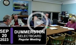 Dummerston Selectboard: Dummerston SB Mtg 9/20/23