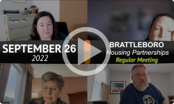 Brattleboro Housing Partnerships Board: BHP Bd Mtg 9/26/22