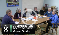 Dummerston Selectboard Mtg 1/30/19