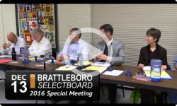 Brattleboro Selectboard Special Mtg 12/13/16