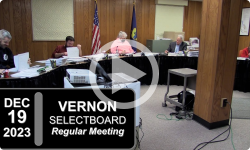 Vernon Selectboard: Vernon SB Mtg 12/19/23