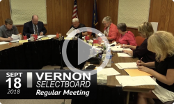 Vernon Selectboard Mtg 9/18/18
