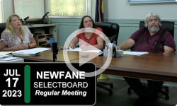 Newfane Slectboard: Newfane SB Mtg 7/17/23
