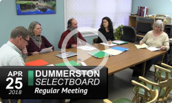 Dummerston  Selectboard Meeting 4/25/18