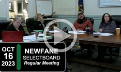 Newfane Selectboard: Newfane SB Mtg 10/16/23