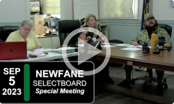 Newfane Selectboard: Newfane SB Special Mtg 9/5/23