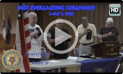 American Legion Post Everlasting Ceremony 5/7/15