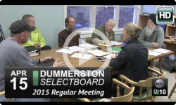 Dummerston Selectboard Mtg 4/15/15