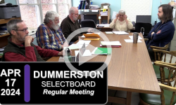 Dummerston Selectboard: Dummerston SB Mtg 4/17/24