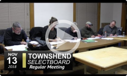 Townshend Selectboard Mtg 11/13/18