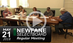 Newfane Selectboard Meeting 5/21/18