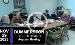 Dummerston Selectboard: Dummerston SB Mtg 11/29/23