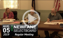 Newfane Selectboard Mtg 8/5/19