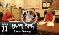 Newfane Selectboard Mtg 9/11/17