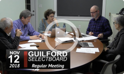 Guilford Selectboard Mtg 11/12/18