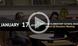 Windham Elementary School Board: Windham Elementary School Bd Mtg 1/17/23