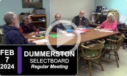 Dummerston Selectboard: Dummerston SB Mtg 2/7/24