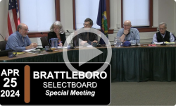 Brattleboro Selectboard: Bratt SB Special Mtg 4/25/24