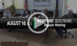 Newfane Selectboard: Newfane SB Mtg 8/16/21