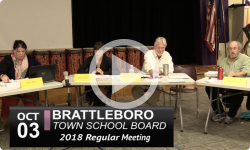 Brattleboro Town School Board Mtg 10/3/18