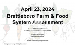 Town of Brattleboro: Brattleboro Farm & Food System Assessment Presentation 4/23/24