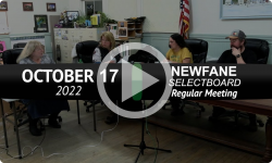 Newfane Selectboard: Newfane SB 10/17/22