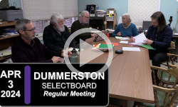 Dummerston Selectboard: Dummerston SB Mtg 4/3/24