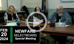 Newfane Selectboard: Newfane SB Special Mtg 2/20/24