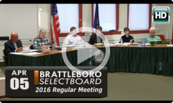 Brattleboro Selectboard Mtg 4/5/16
