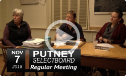 Putney Selectboard Mtg 11/7/18