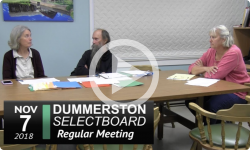 Dummerston Selectboard Mtg 11/7/18