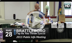 Brattleboro Pay-As-You-Throw Special Info Mtg 5/28/15