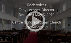 Rock Voices- SET 1- Recorded May 3, 2019