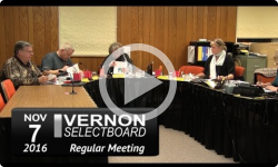 Vernon Selectboard Mtg 11/7/16