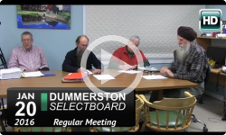 Dummerston Selectboard Mtg1/20/16