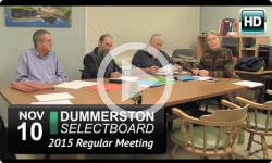 Dummerston Selectboard Mtg 11/10/15