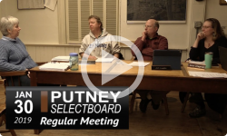 Putney Selectboard Mtg 1/30/19