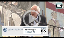 Bernie Sanders Speaks in Keene, NH 6/6/15