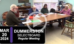 Dummerston Selectboard: Dummerston SB Mtg 3/20/24